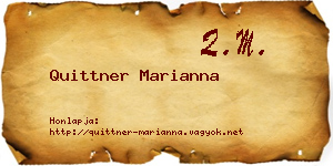 Quittner Marianna névjegykártya